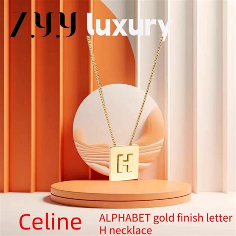 celine alphabet necklace ราคา|ALPHABET WOMEN .